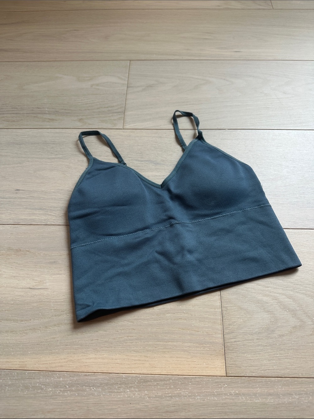 Garage Teal Seamless Longline Bralette
